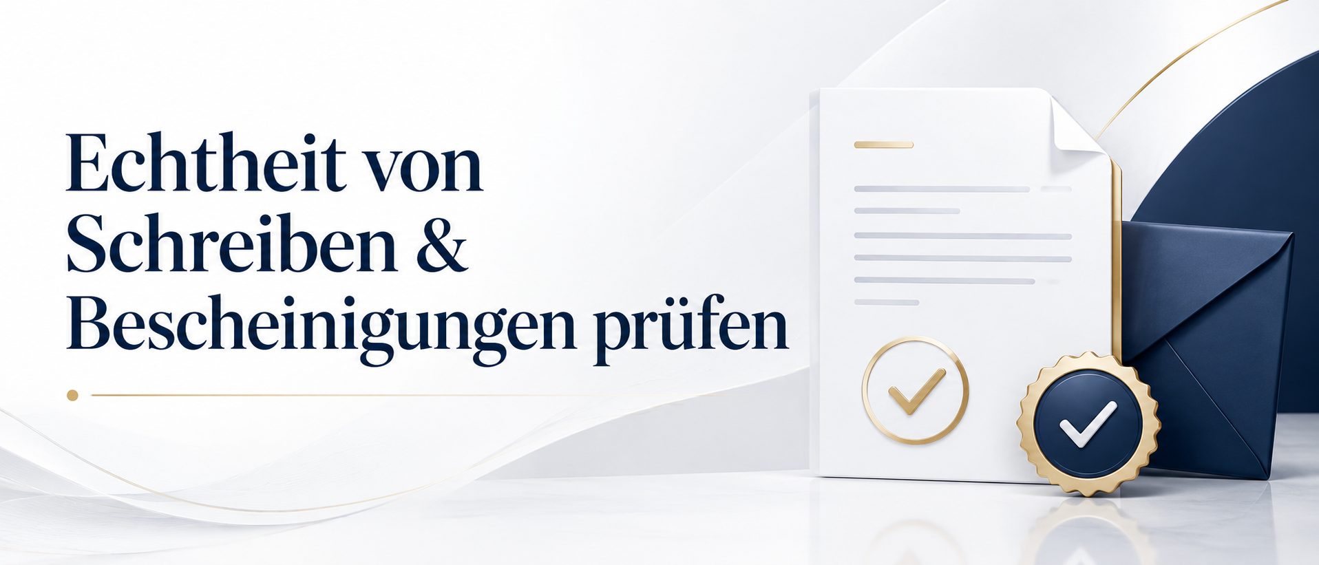 Hinweis zur Überprüfung von Schreiben und Bescheinigungen